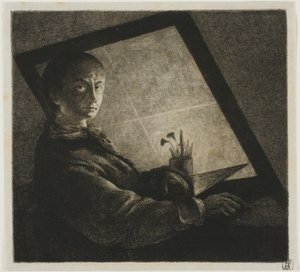 Zelfportret door Jean Pierre Norblin de La Gourdaine