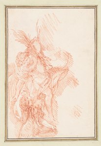 Figuur met bladeren en putto