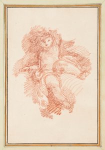 Zittende Putto door Jean Robert Ango