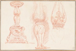 Studie van Balusters en Kandelabers door Jean Robert Ango