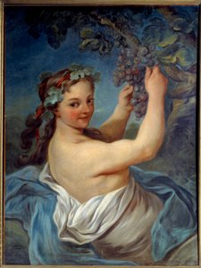 Bacchante. Schilderij door Jean Simon Berthelemy (1743-1811) 19e eeuw Laon, Musee des Beaux Arts door Jean Simon Berthelemy