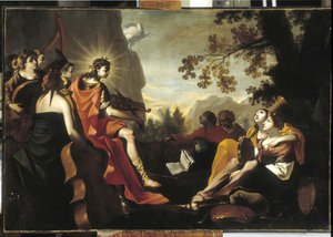 Apollo en de Muzen op de berg Parnassus