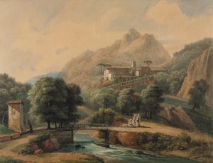 Italiaans Landschap: De Abdij en de Religieuzen