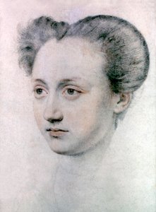Marie Touchet (1549-1638) minnares van de Franse koning Charles IX, ca.1570 (tekening)
