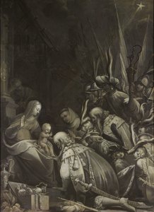 Aanbidding der Wijzen, 1636 door Jean de Saint Igny