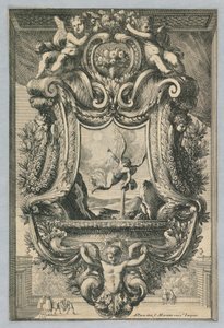 Ontwerp voor Heilige Wateruitlopen, uit "Inventions Pour Faire des Plaques" door Jean le Pautre