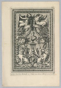 Blad uit de set, "Ornemens de Peaneaux pour... Lambris"