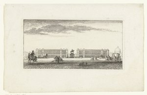 Gezicht op de Place Louis XV te Parijs door Jeanne Françoise Ozanne