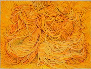Wolgeel, 2013 (gouache op papier)