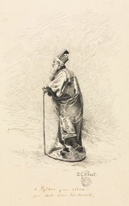 Studie voor de Tovenaar in "Conte de Fée" (Verhaal van een Fee)