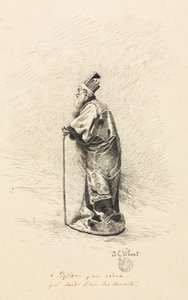 Studie voor de Tovenaar in Conte de Fée Story of a Fairy, 1800s