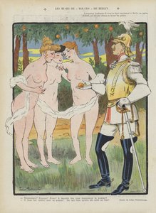 De muzen van Roland van Berlijn. Illustratie voor Le Rire door Jehan Testevuide