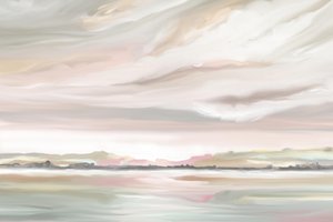Rustig pastelkleurig landschap