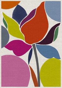 Gedrukte tulp door Jenny Frean