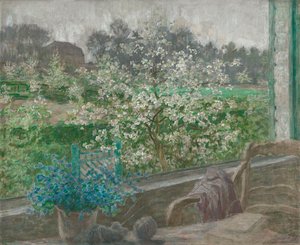 Mijn raam, ca. 1910 (olieverf op doek) door Jenny Montigny