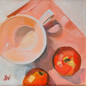 Perziktheekopje door Jenny Westenhofer