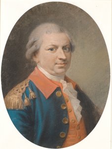 Portret van fabrieksmeester en commandant-kapitein Henrik Gerner. Ovaal, driekwart profiel naar rechts door Jens Juel