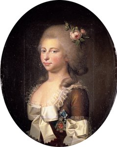 Portret van Louise Auguste van Denemarken 1771-1843, 1784 door Jens Juel
