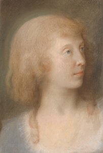 Portret van Anna Barbara Damkier, driekwart profiel naar links