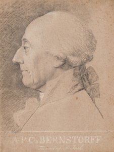Portret van staatsman A.P. Bernstorff