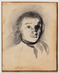 Zelfportret bij kunstlicht door Jens Juel