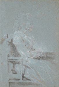 Studie voor het portret van Ulrike Elenora Wedel Jarlsberg, geboren Brockdorff door Jens Juel