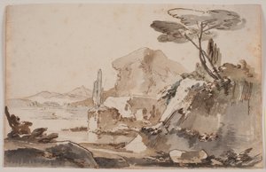 Italiaans landschap door Jens Petersen Lund