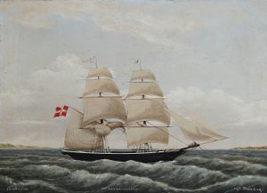 De schoener Alert van Assens onder commando van kapitein Svinding door Jens Thielsen Locher