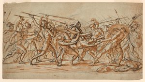 Tekening, De strijd om het lijk van Patroklos, ca. 1810