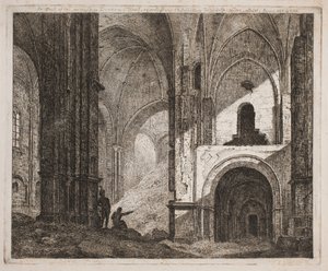 Interieur van dezelfde ruïne 1806 door Jes Bundsen