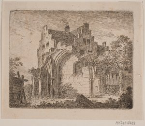 Ruïne van een kloostergebouw door Jes Bundsen
