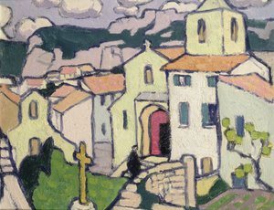 Les Baux, de Priester betreedt zijn Kerk, c.1911 door Jessica Stewart Dismorr