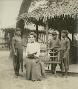 Igorrote zanglessen. [Filipijnse Reservatie in het Departement van Antropologie op de Wereldtentoonstelling 1904]