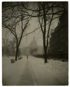 State House in Storm, Boston, VS, ca. 1902-10 door Jessie Tarbox Beals