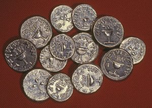 Een schat aan sikkels, Herodiaans Jeruzalem, c.66-70 n.Chr. (zilver) door Jewish School