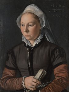 Portret van een Jonge Vrouw, 1562 door Joachim Beuckelaer