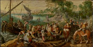 De wonderbaarlijke visvangst door Joachim Beuckelaer
