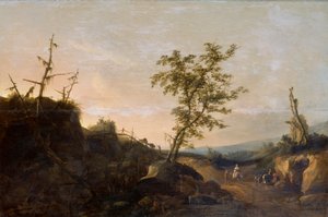 Reizigers in een Landschap