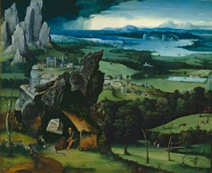 Landschap met Sint Hiëronymus, 1516-7 door Joachim Patenier