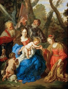 Het mystieke huwelijk van Sint-Catharina met de heiligen Leopold en Willem