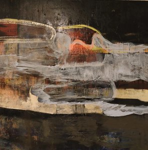 Stemmige abstracte stroming door Joackim Schou Dahle