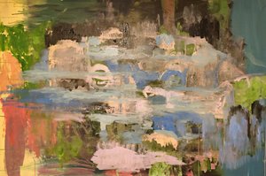 Rustgevend abstract waterlandschap door Joackim Schou Dahle