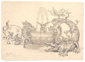 De strijd om de Drakenfontein door Joakim Frederik Skovgaard