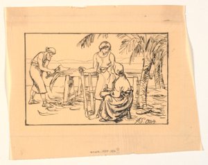 Christus als Timmerman bij Jozef en Maria