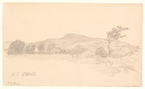 Landschap met uitzicht op de heuvelrug Höråsen. Öströö door Joakim Frederik Skovgaard