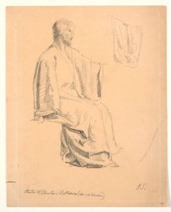 Studie van zittende Christus door Joakim Frederik Skovgaard