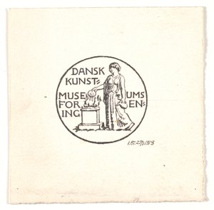 Ontwerp voor vignet voor Deense Museum Kunstvereniging door Joakim Frederik Skovgaard