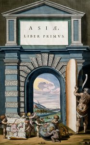 Asiae (Azië), Boek I, titelpagina van Deel X, Atlas Maior, door Joan Blaeu (1596-1673) door Joan Blaeu