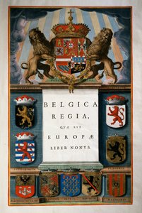 Belgica Regia quae est Europae (België), Boek IX, titelpagina Deel IV, Atlas maior, door Joan Blaeu (1596-1673), kopergravure, 57,5x39 cm, Amsterdam door Joan Blaeu