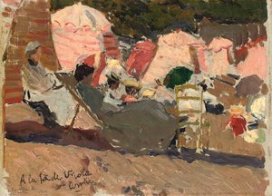 Het strand, Biarritz, 1906